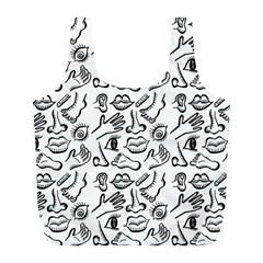 Body Parts Full Print Recycle Bags (l)  by Valentinaart