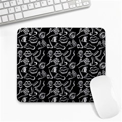 Body Parts Large Mousepads by Valentinaart