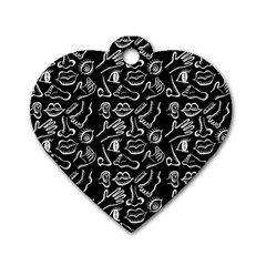 Body Parts Dog Tag Heart (one Side) by Valentinaart