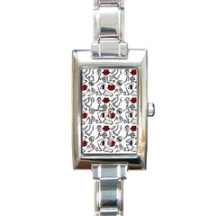 Body Parts Rectangle Italian Charm Watch by Valentinaart