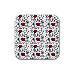 Body Parts Rubber Coaster (square)  by Valentinaart