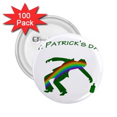 St  Patricks 2 25  Buttons (100 Pack)  by Valentinaart