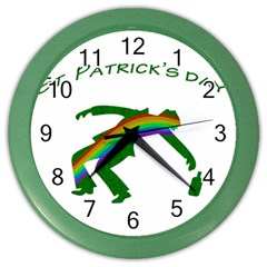 St  Patricks Color Wall Clocks by Valentinaart