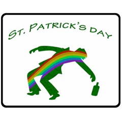 St  Patricks Fleece Blanket (medium)  by Valentinaart