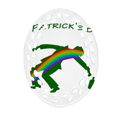 St  Patricks Oval Filigree Ornament (two Sides) by Valentinaart