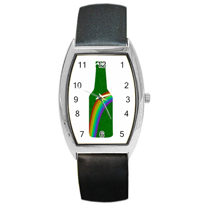 St. Patricks Barrel Style Metal Watch