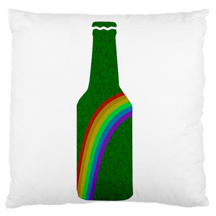 St. Patricks Large Flano Cushion Case (Two Sides)