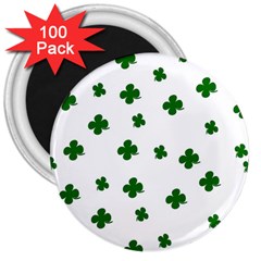 St  Patrick s Clover Pattern 3  Magnets (100 Pack) by Valentinaart