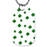 St. Patrick s clover pattern Dog Tag (Two Sides) Front