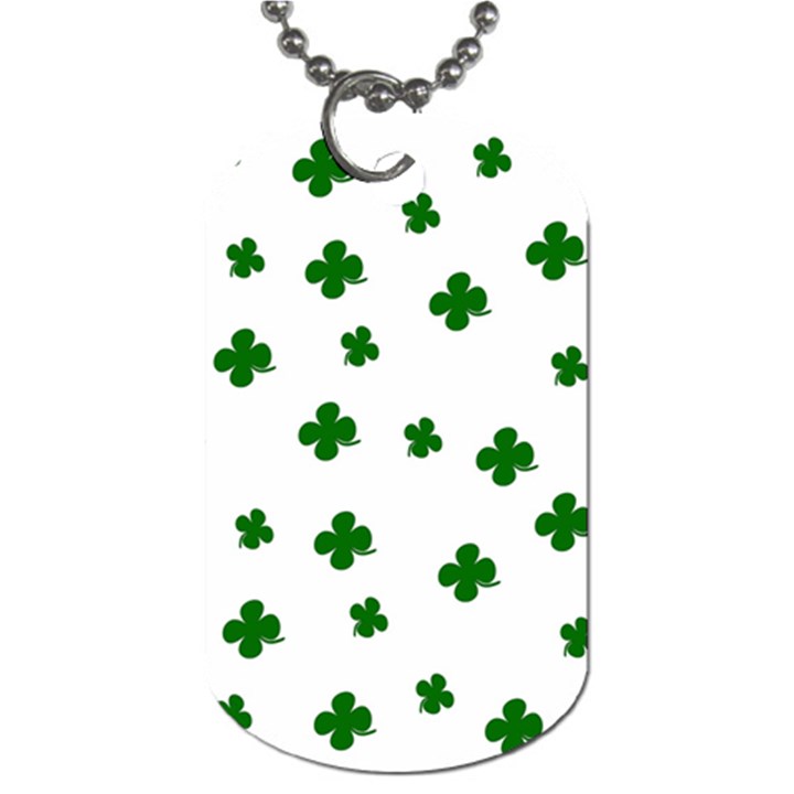 St. Patrick s clover pattern Dog Tag (Two Sides)