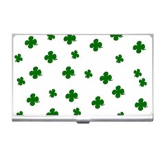 St  Patrick s Clover Pattern Business Card Holders by Valentinaart