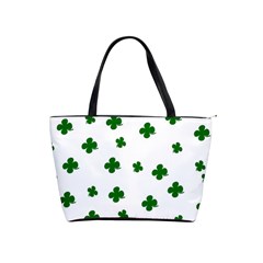 St  Patrick s Clover Pattern Shoulder Handbags by Valentinaart