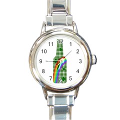 St  Patricks Day - Bottle Round Italian Charm Watch