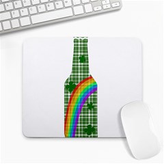 St  Patricks Day - Bottle Large Mousepads by Valentinaart