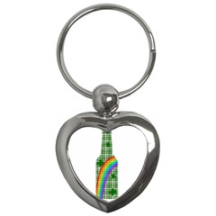 St  Patricks Day - Bottle Key Chains (heart)  by Valentinaart