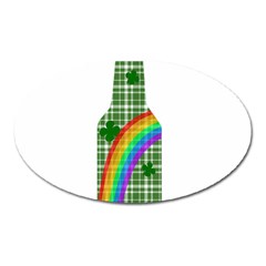 St  Patricks Day - Bottle Oval Magnet by Valentinaart