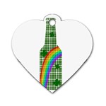 St. Patricks day - Bottle Dog Tag Heart (One Side) Front