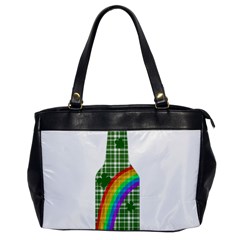 St  Patricks Day - Bottle Office Handbags by Valentinaart