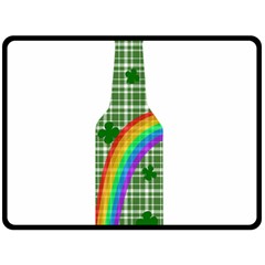 St  Patricks Day - Bottle Fleece Blanket (large) 