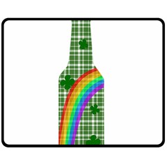 St  Patricks Day - Bottle Fleece Blanket (medium)  by Valentinaart