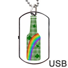 St  Patricks Day - Bottle Dog Tag Usb Flash (two Sides) by Valentinaart