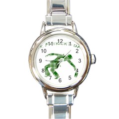 St  Patrick s Day Round Italian Charm Watch by Valentinaart