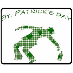 St  Patrick s Day Fleece Blanket (medium)  by Valentinaart