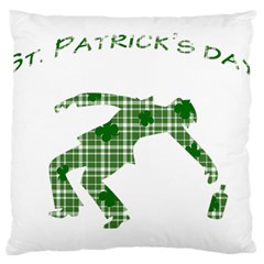 St  Patrick s Day Large Cushion Case (one Side) by Valentinaart