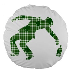 St  Patrick s Day Large 18  Premium Flano Round Cushions