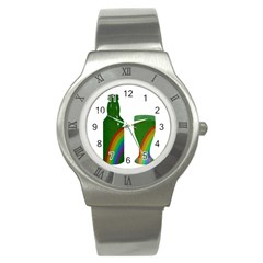 St  Patrick s Day Stainless Steel Watch by Valentinaart