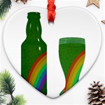 St. Patrick s day Heart Ornament (Two Sides) Front