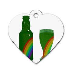 St  Patrick s Day Dog Tag Heart (two Sides) by Valentinaart