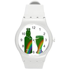 St  Patrick s Day Round Plastic Sport Watch (m) by Valentinaart