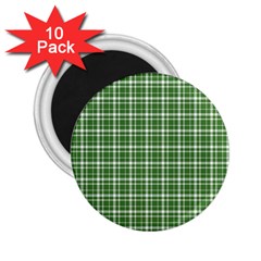 St. Patricks day plaid pattern 2.25  Magnets (10 pack) 