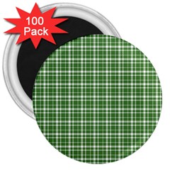 St. Patricks day plaid pattern 3  Magnets (100 pack)