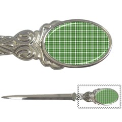 St  Patricks Day Plaid Pattern Letter Openers by Valentinaart