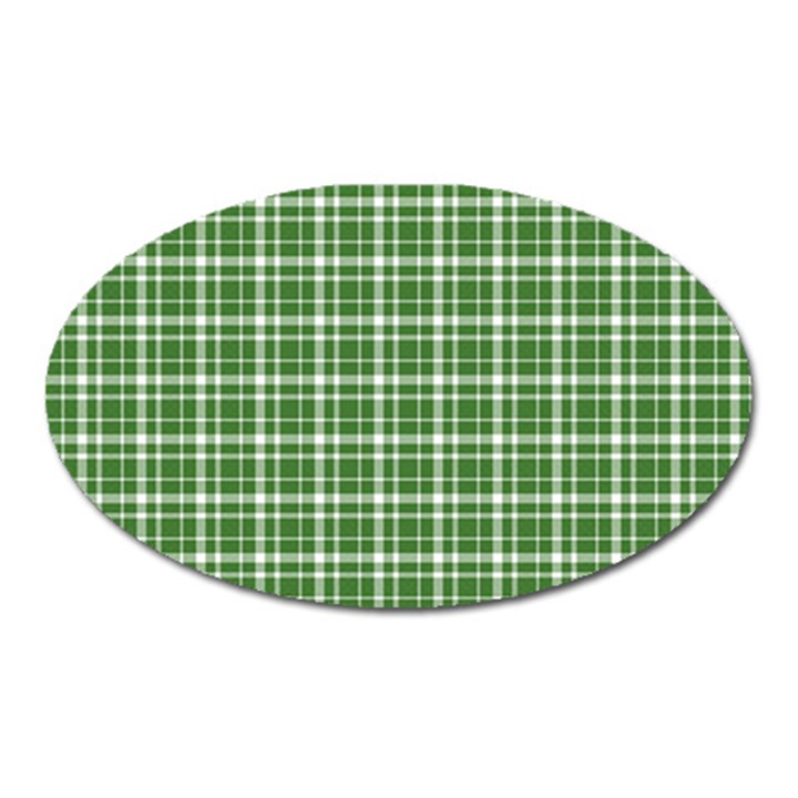 St. Patricks day plaid pattern Oval Magnet