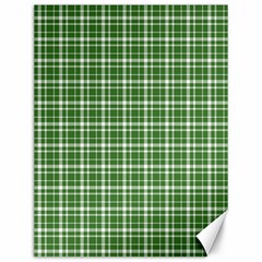 St. Patricks day plaid pattern Canvas 12  x 16  