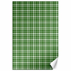 St. Patricks day plaid pattern Canvas 24  x 36 