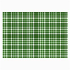 St. Patricks day plaid pattern Large Glasses Cloth (2-Side)