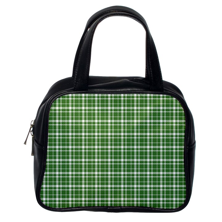 St. Patricks day plaid pattern Classic Handbags (One Side)