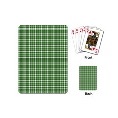 St  Patricks Day Plaid Pattern Playing Cards (mini)  by Valentinaart