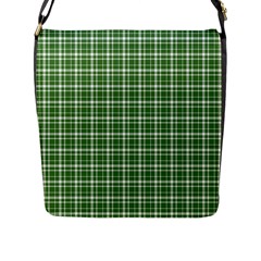 St. Patricks day plaid pattern Flap Messenger Bag (L) 