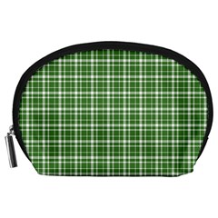 St. Patricks day plaid pattern Accessory Pouches (Large) 