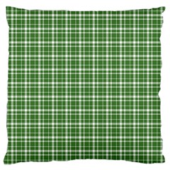 St. Patricks day plaid pattern Large Flano Cushion Case (Two Sides)