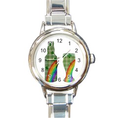 St  Patrick s Day Round Italian Charm Watch by Valentinaart