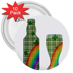 St  Patrick s Day 3  Buttons (10 Pack)  by Valentinaart