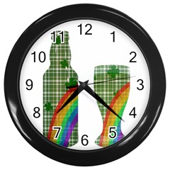 St  Patrick s Day Wall Clocks (black) by Valentinaart