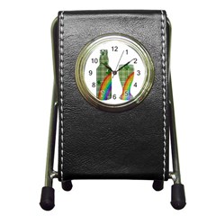 St  Patrick s Day Pen Holder Desk Clocks by Valentinaart