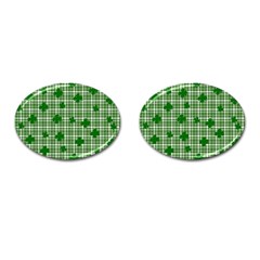 St  Patrick s Day Pattern Cufflinks (oval) by Valentinaart